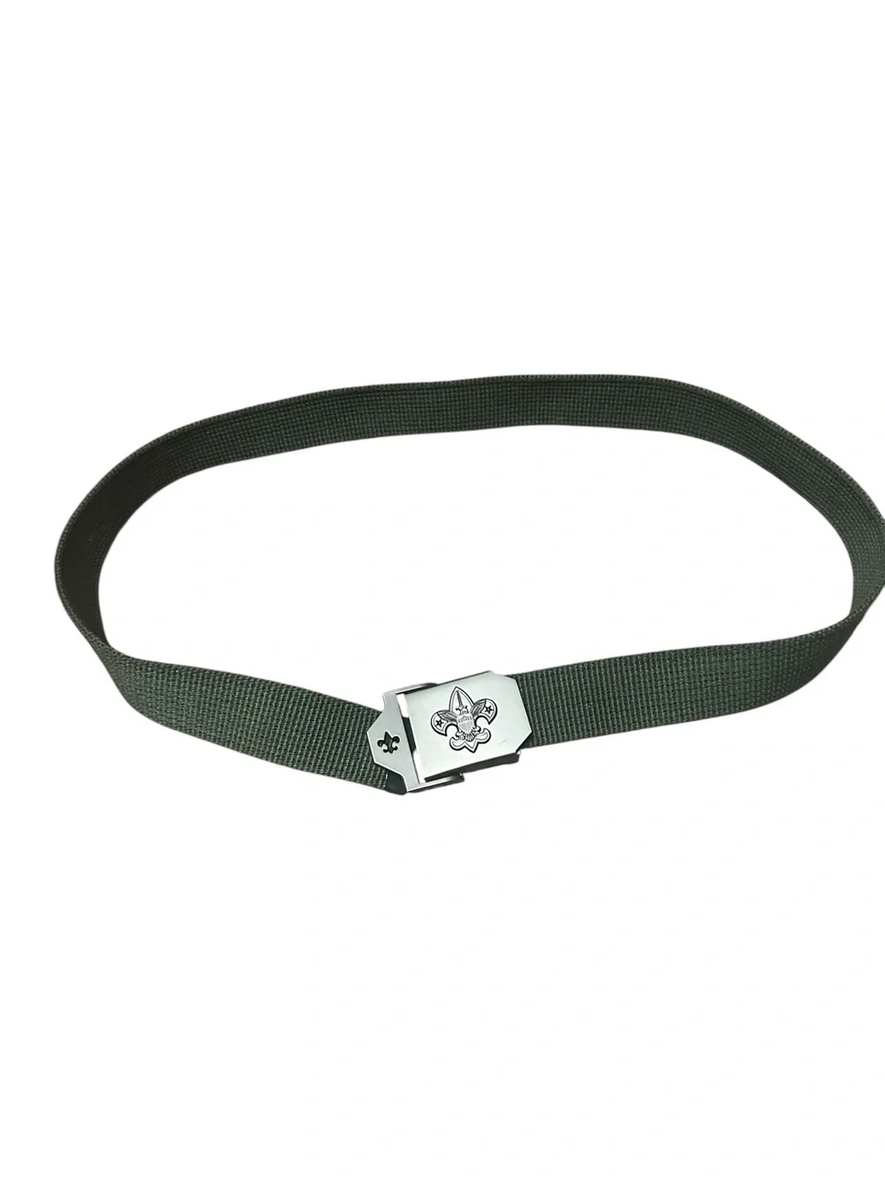 Boy Scouts of America BSA Green Web Belt Up To 42” Metal Buckle Gear olive kid